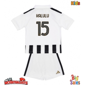Juventus Pierre Kalulu #15 Replica Home Stadium Kit for Kids 2026-27 Short Sleeve (+ pants)